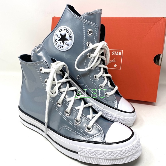 Converse Chuck 70 High Grey Silver Women Sneakers 568796C - Picture 8 of 8